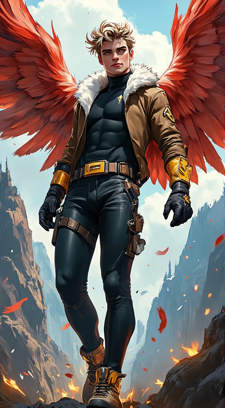 ai character: Keigo Takami-Hawks background