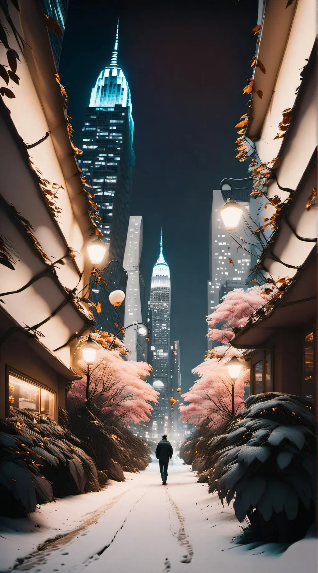 ai character: NEW YORK  background