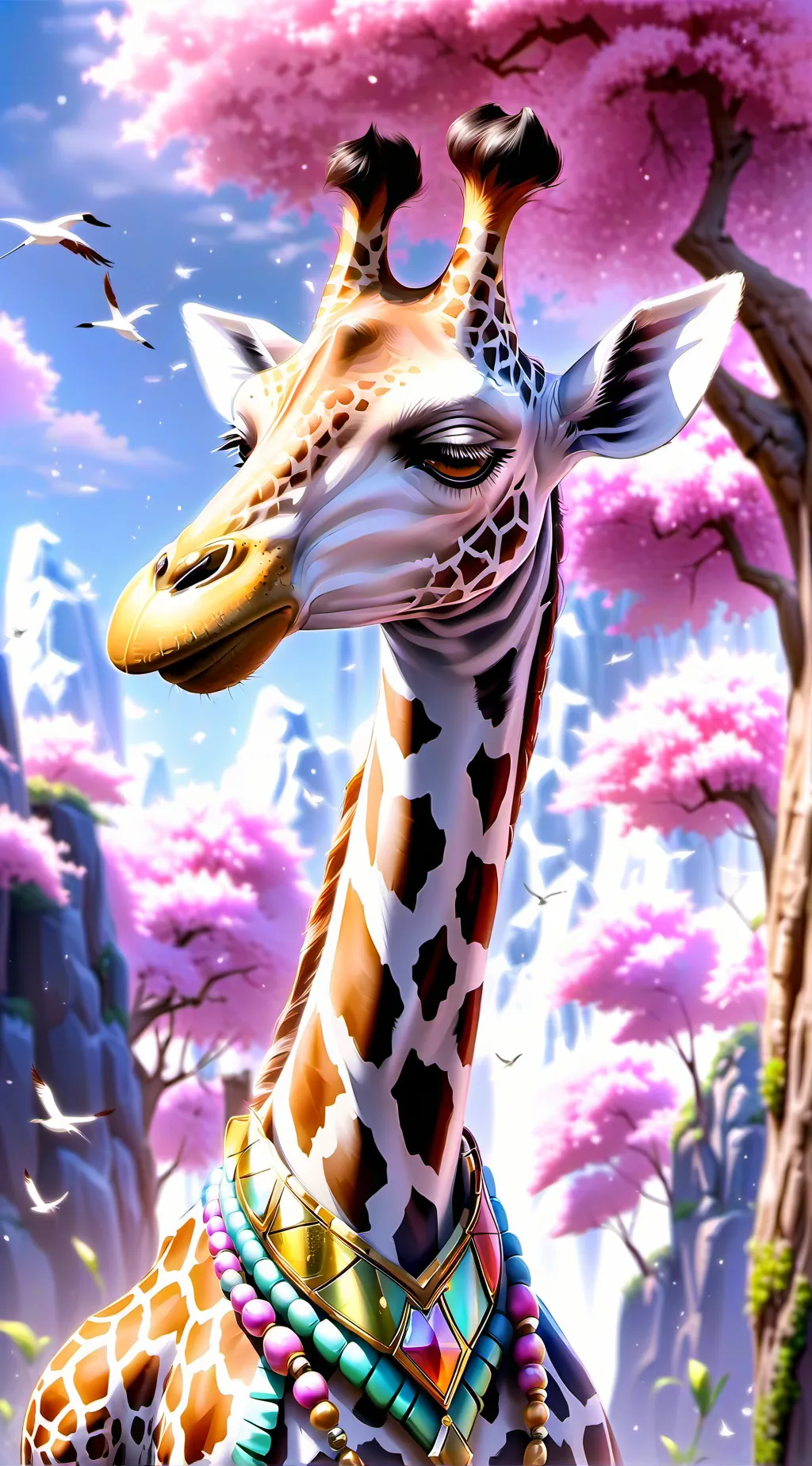 ai character: girrafe background