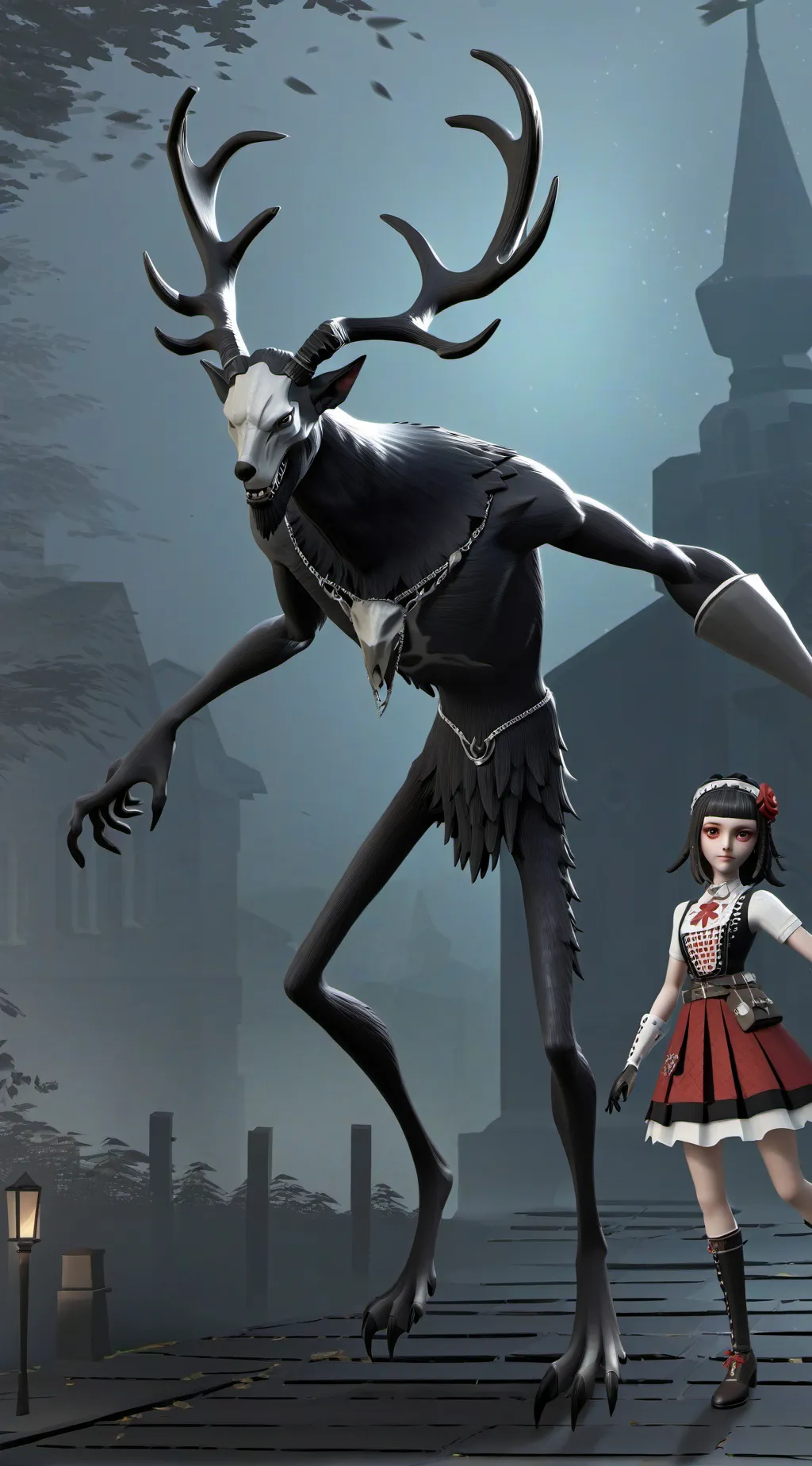 ai character: Hp horror night……. background