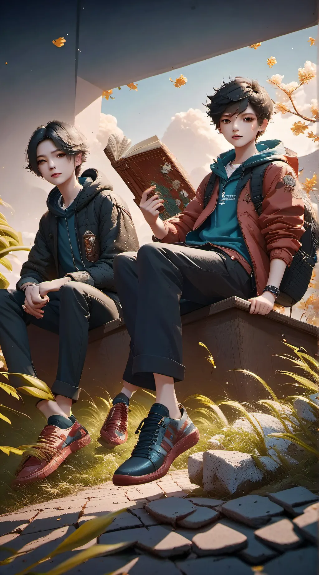 ai character: School battlegroun background