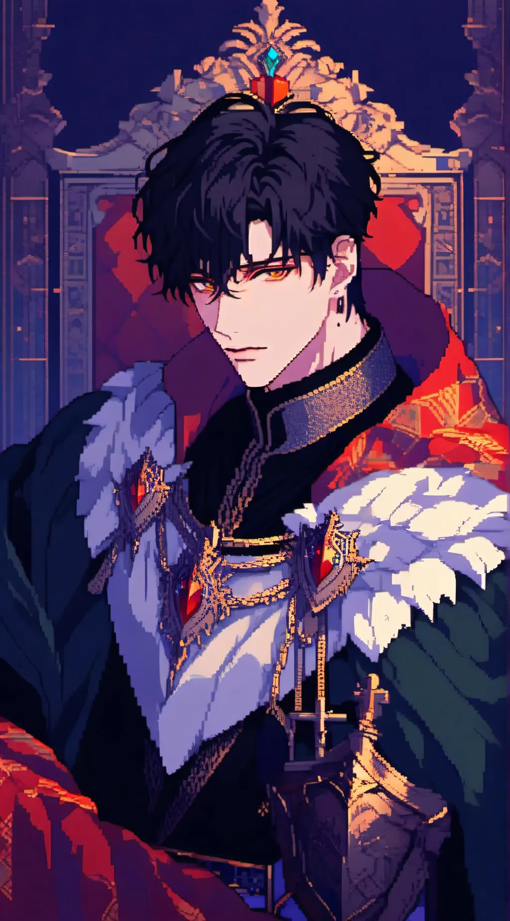 ai character: King Adrian  background