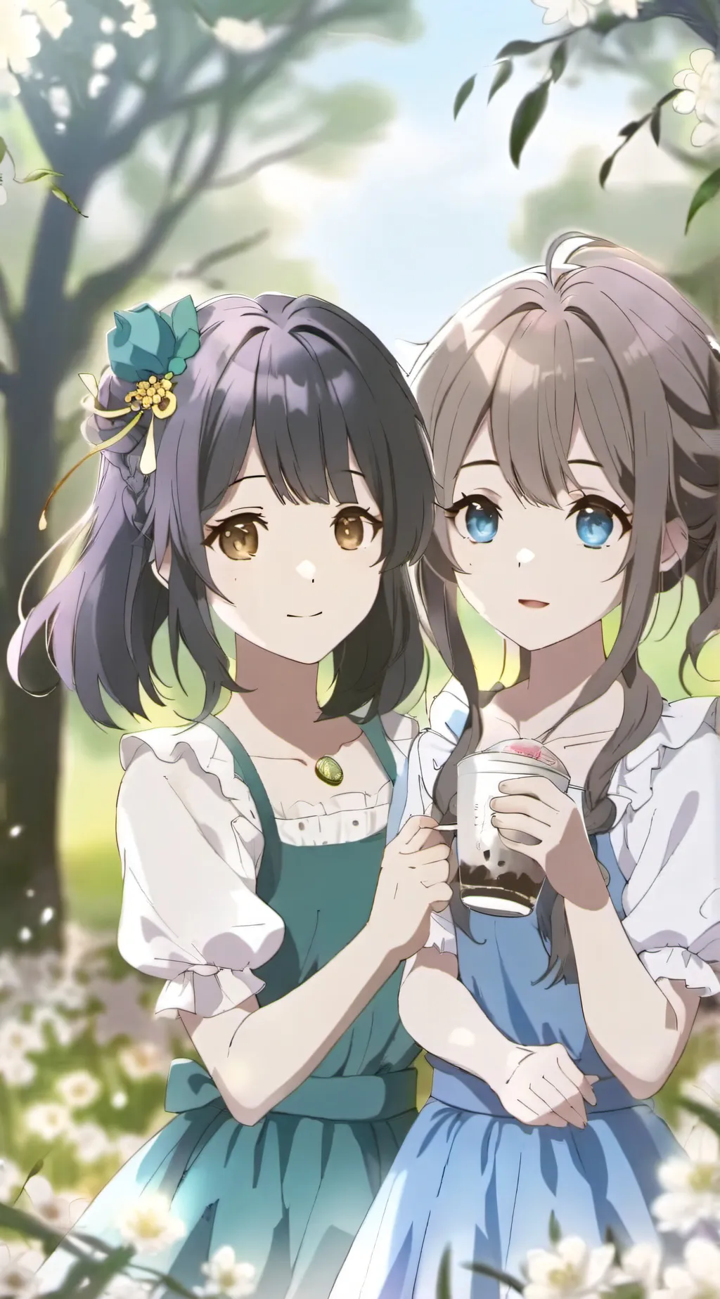 ai character: Lia and Mia✌️ background