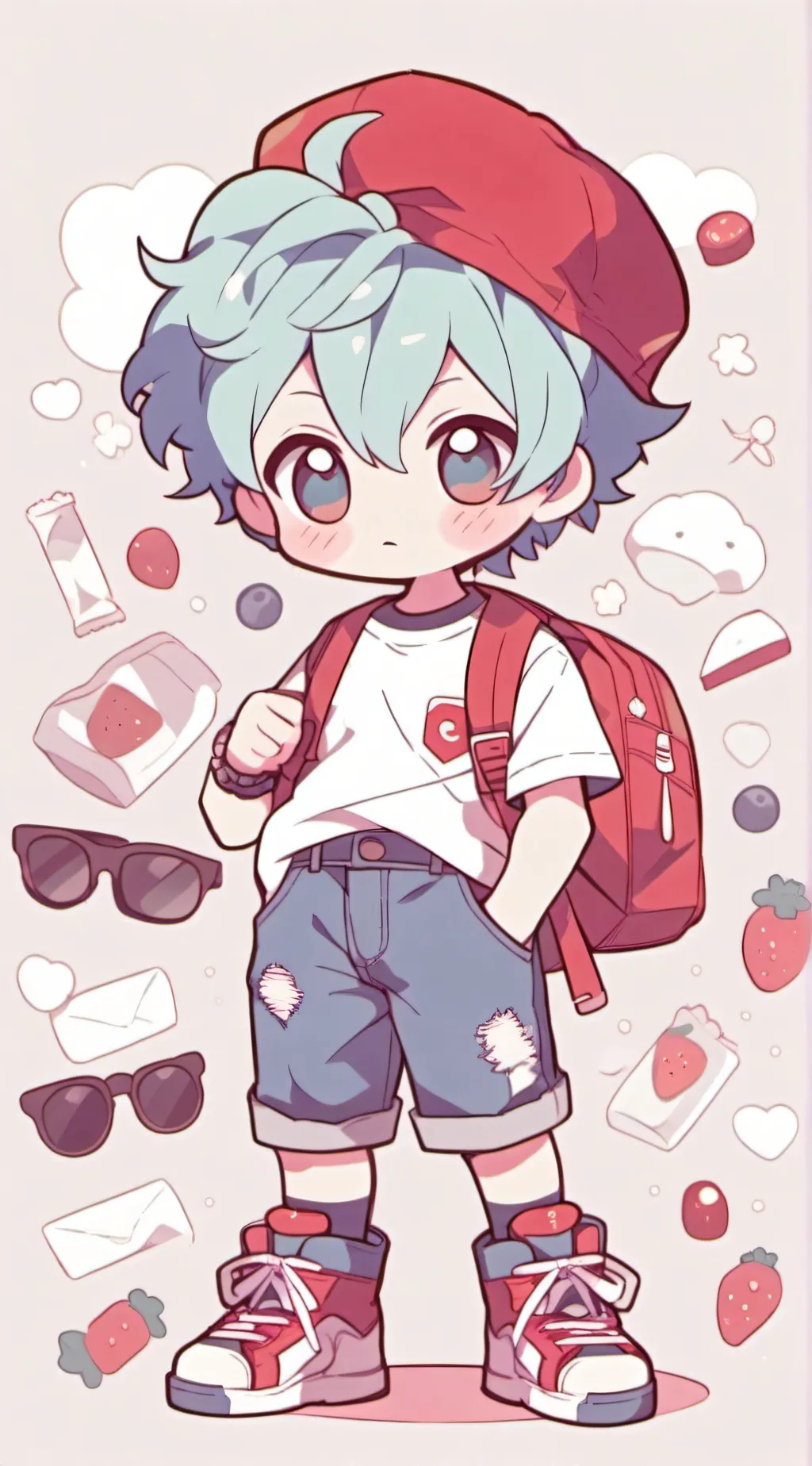 ai character: cute bf fnf  background