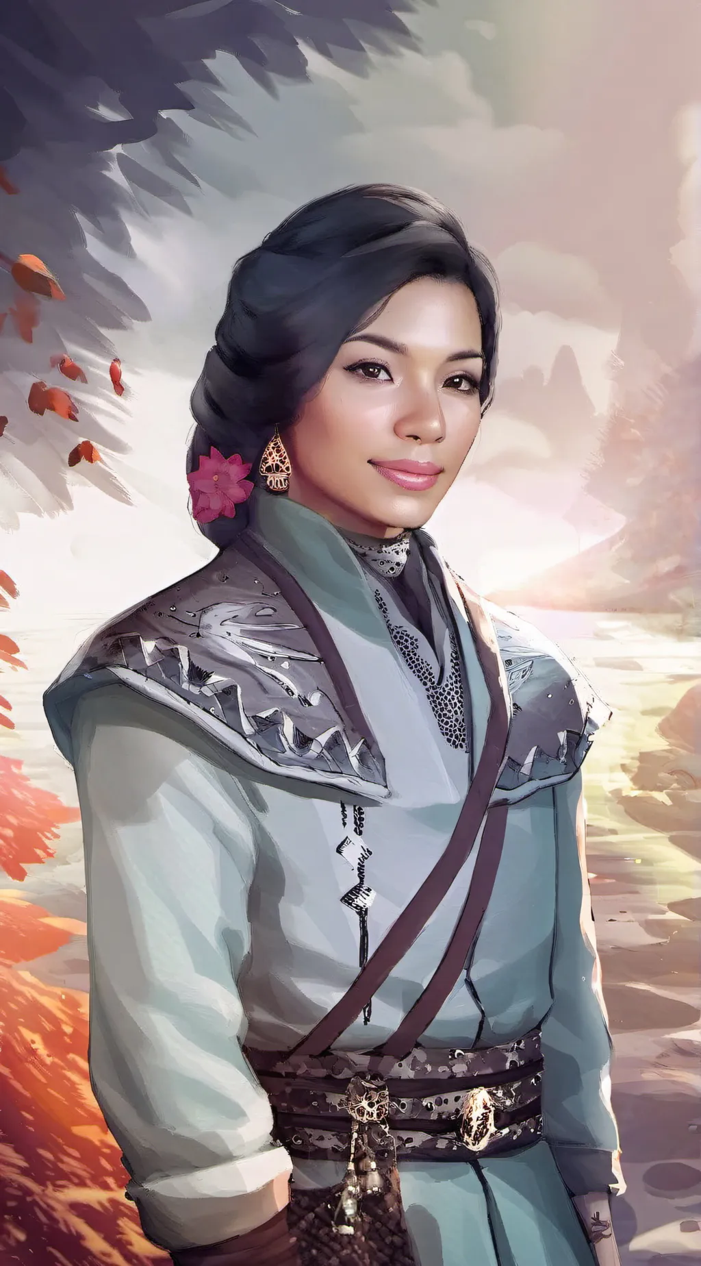 ai character: Beatriz background