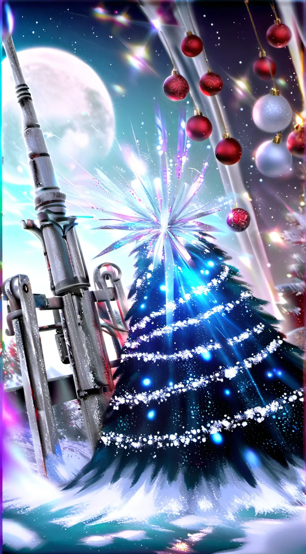 ai character: Mha Christmas background