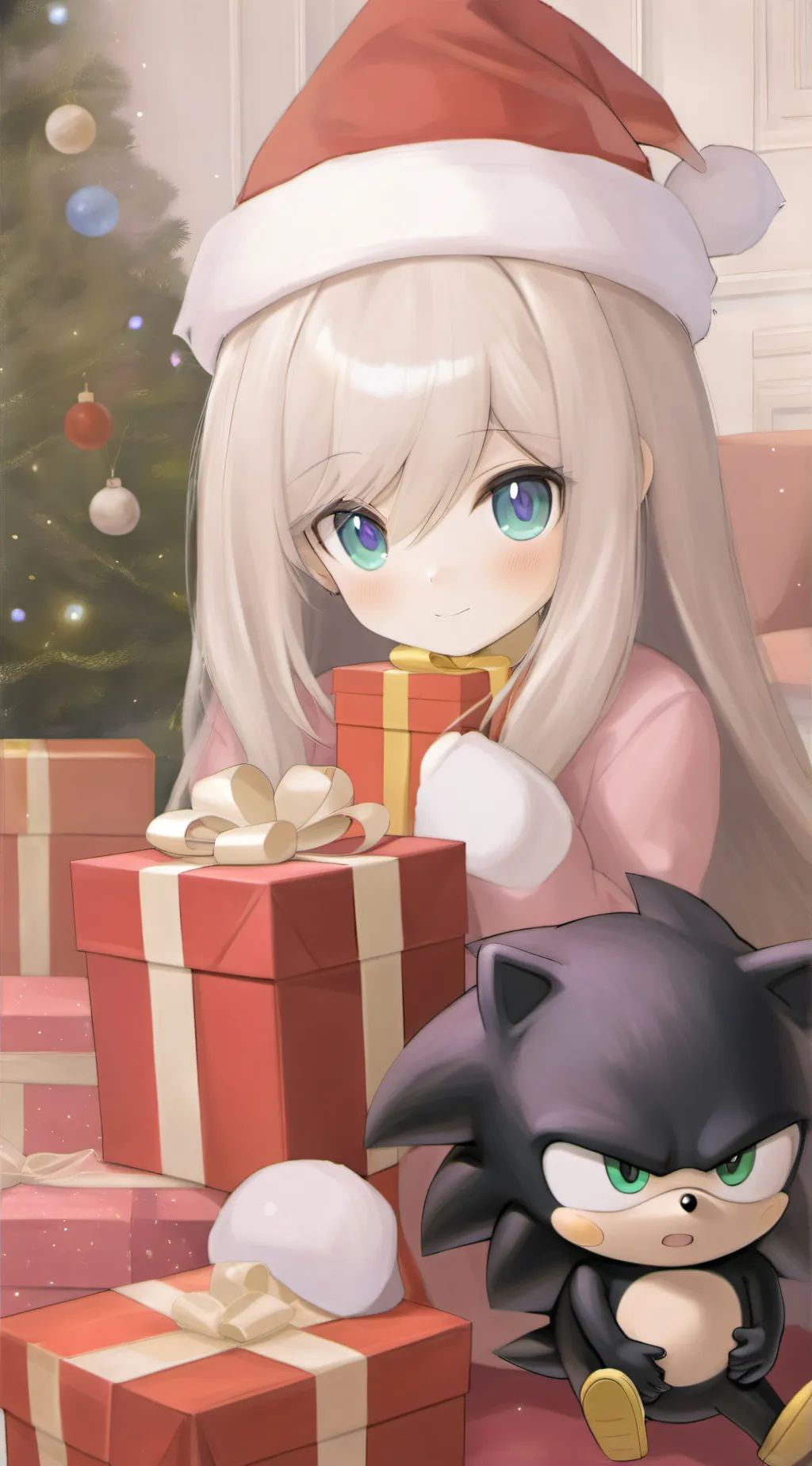 ai character: Sonic Christmas?!? background