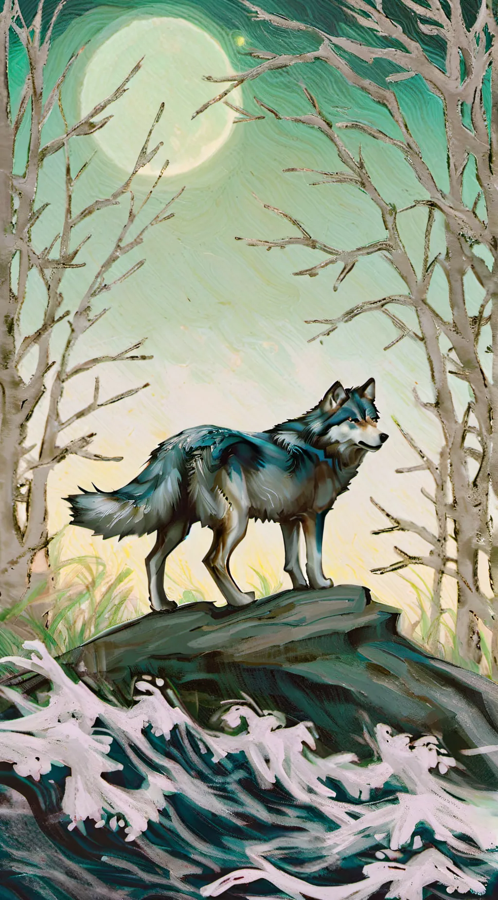 Talkie AI - Chat with Giant blue Wolf