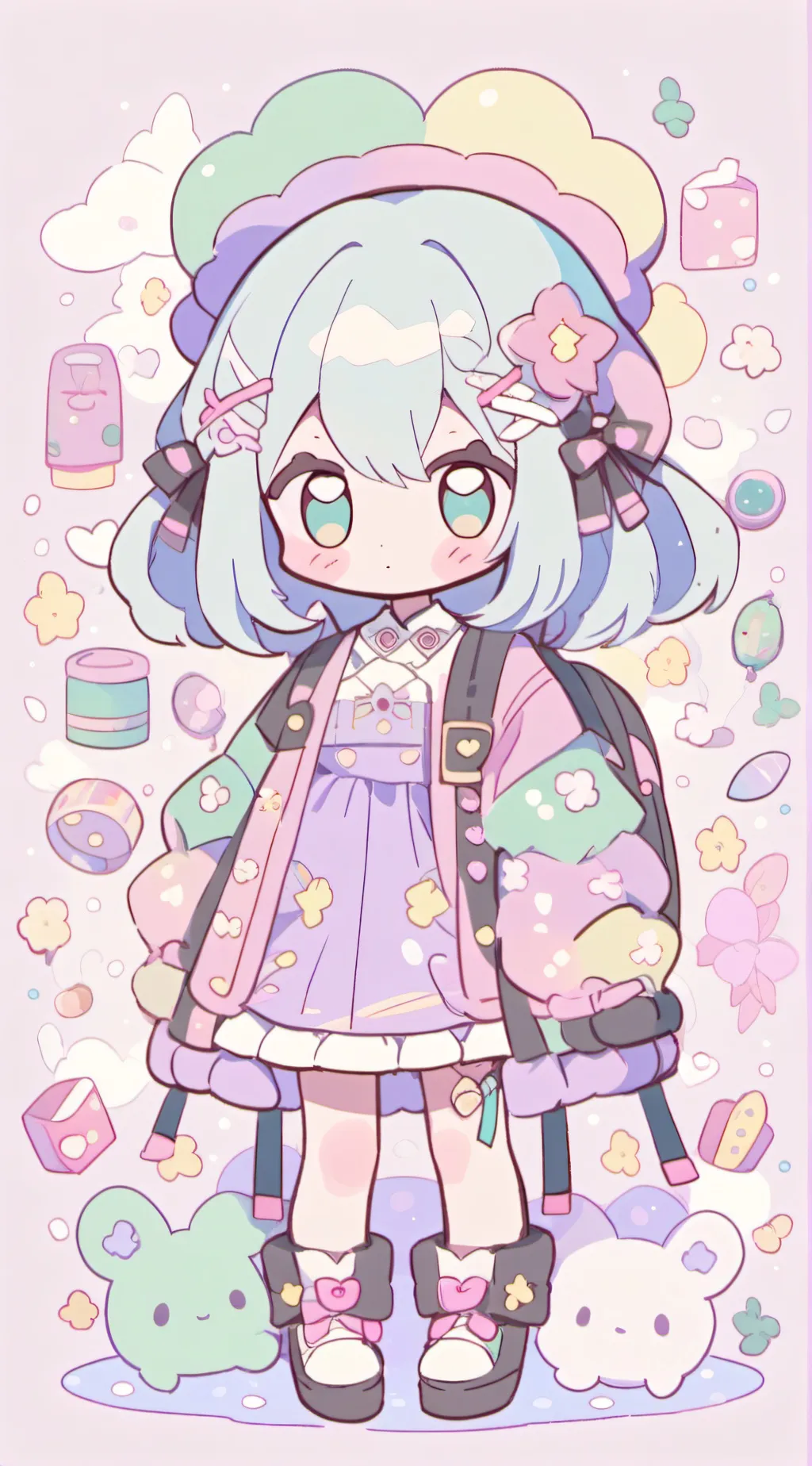 ai character: Ds shopping background