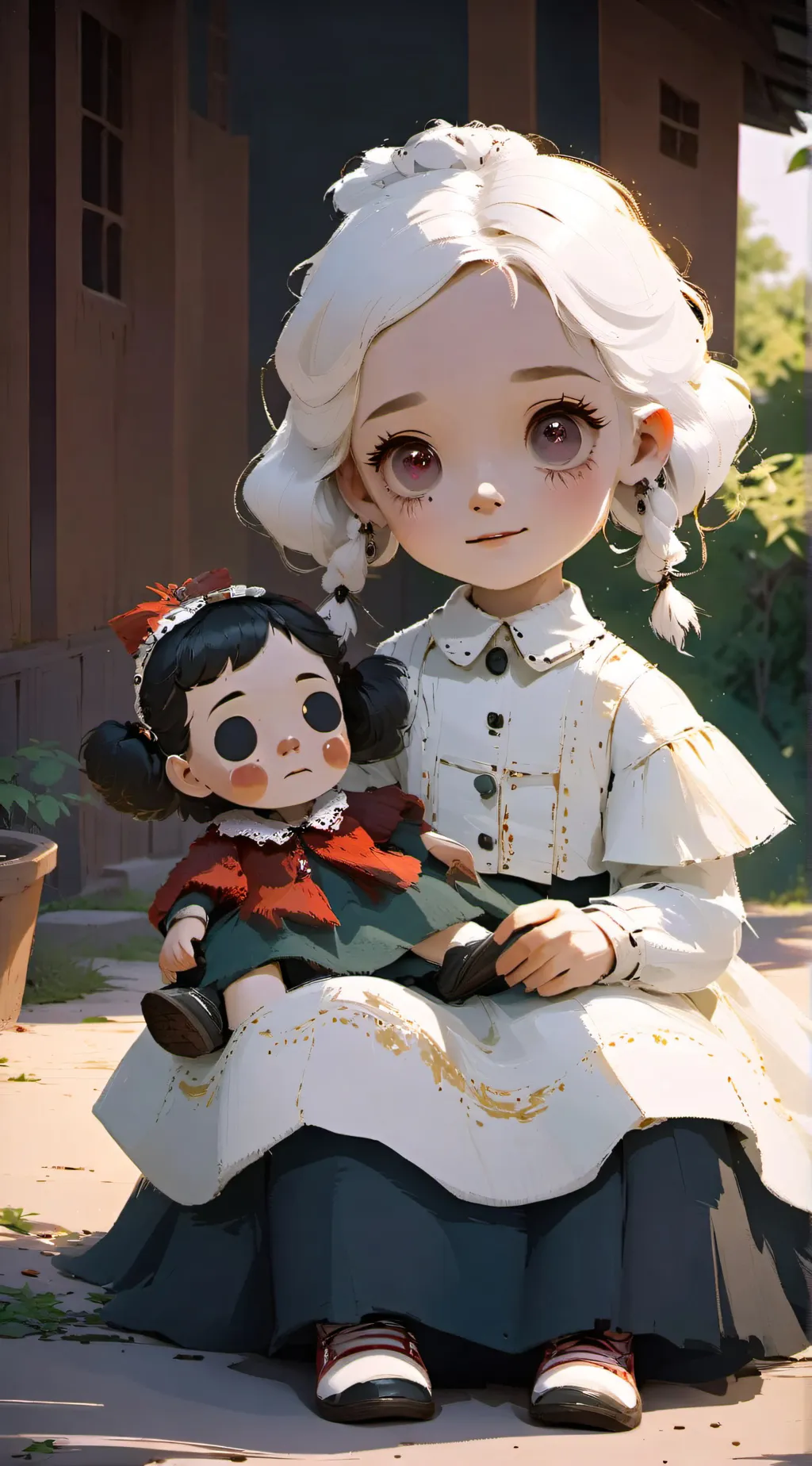 ai character: MHA creepy doll background