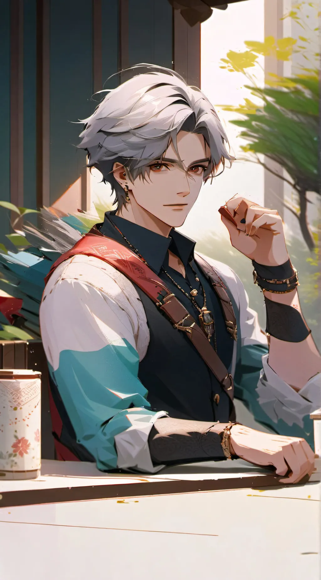 ai character: 😈💀☠️🥶😎😝 background