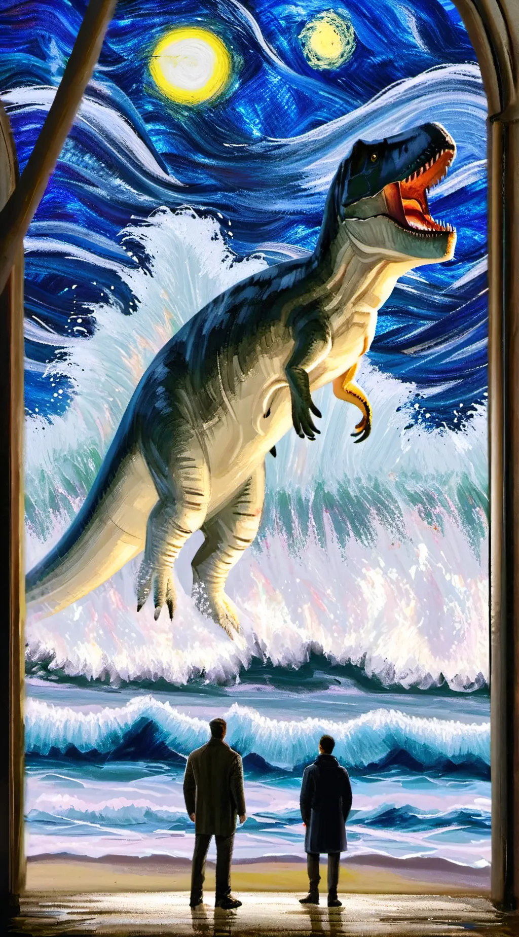 ai character: Jurassic World background