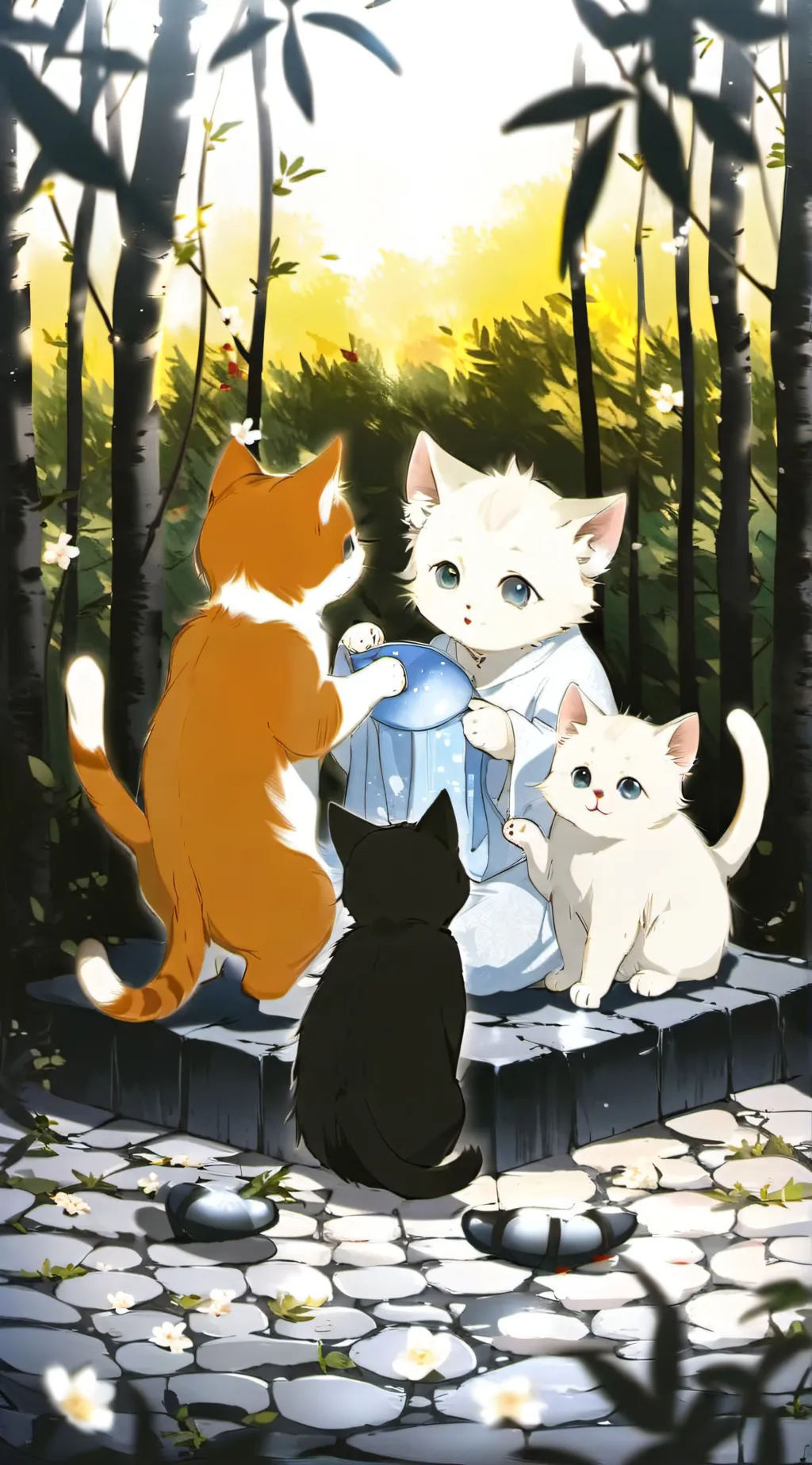 ai character: Pom and tom  background