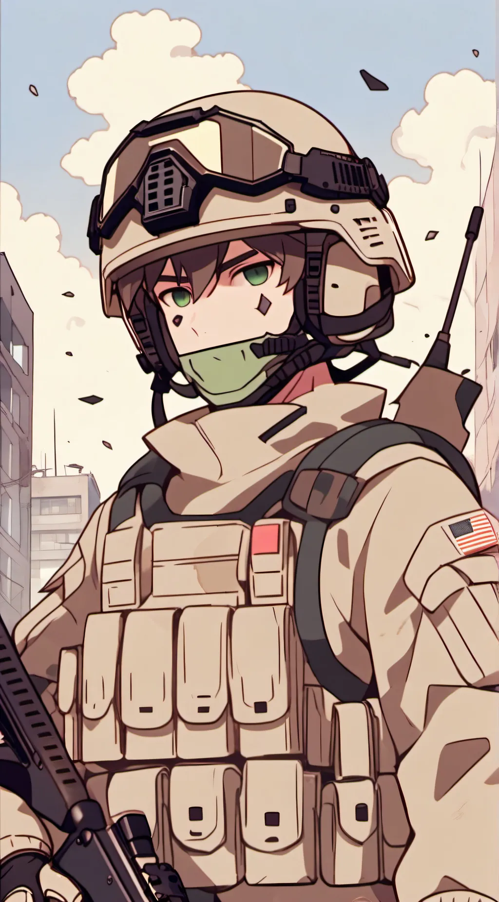 ai character: max/soldier  background