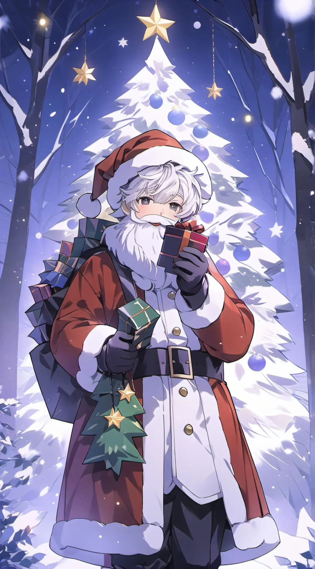 ai character: Santa Claus background