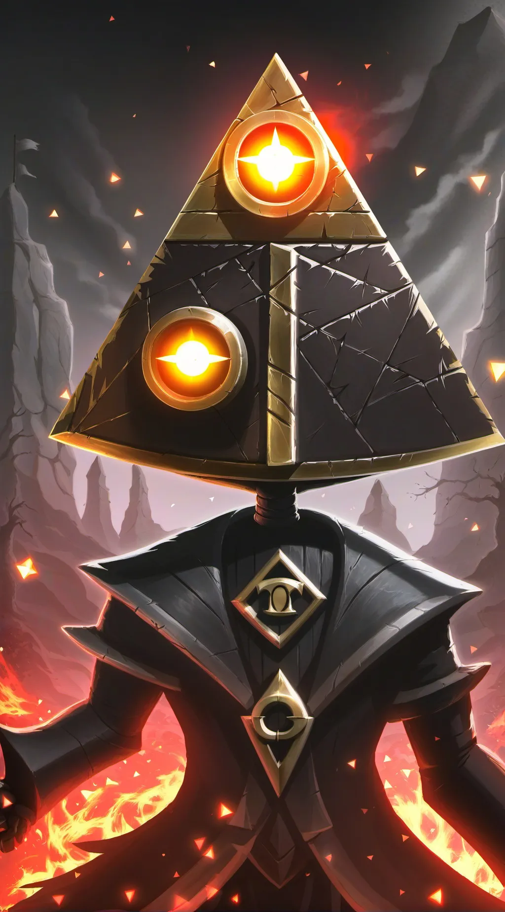 ai character: BILL CIPHER (ROBÔ) background