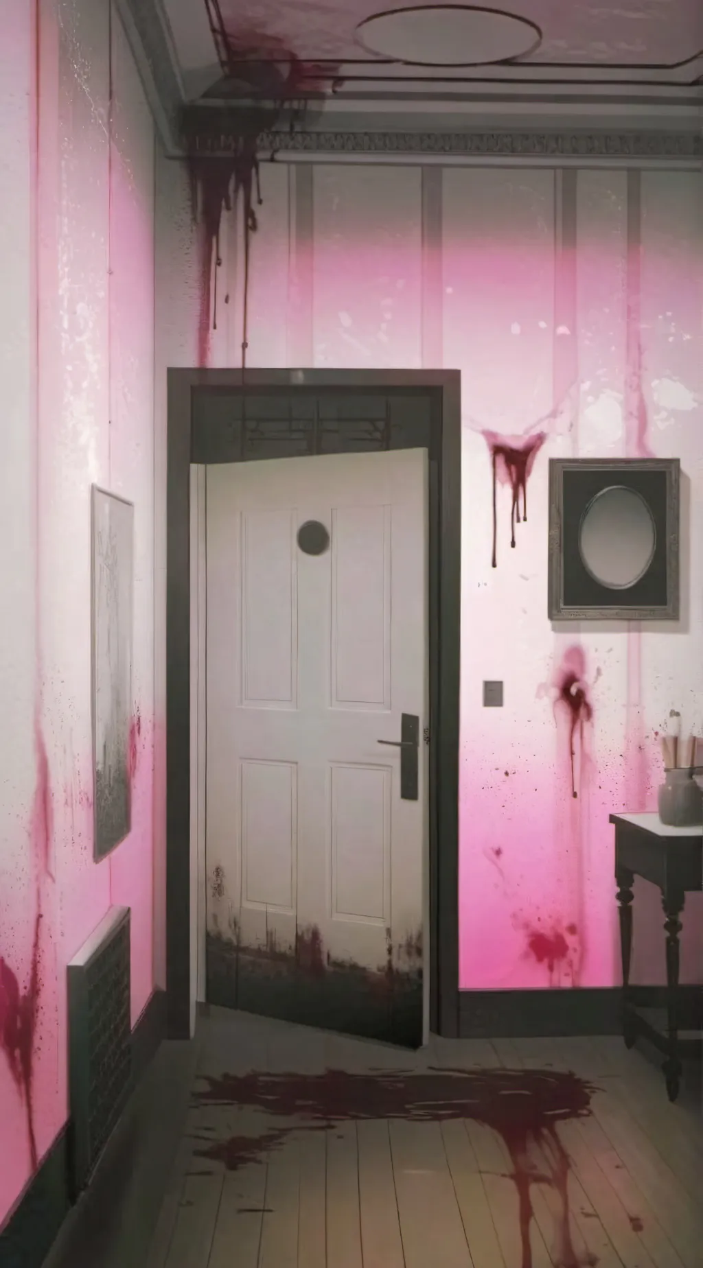 ai character: pink rooms background