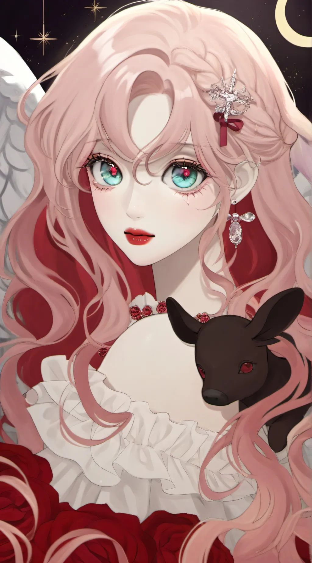 ai character: My friend💐💙🌸 background