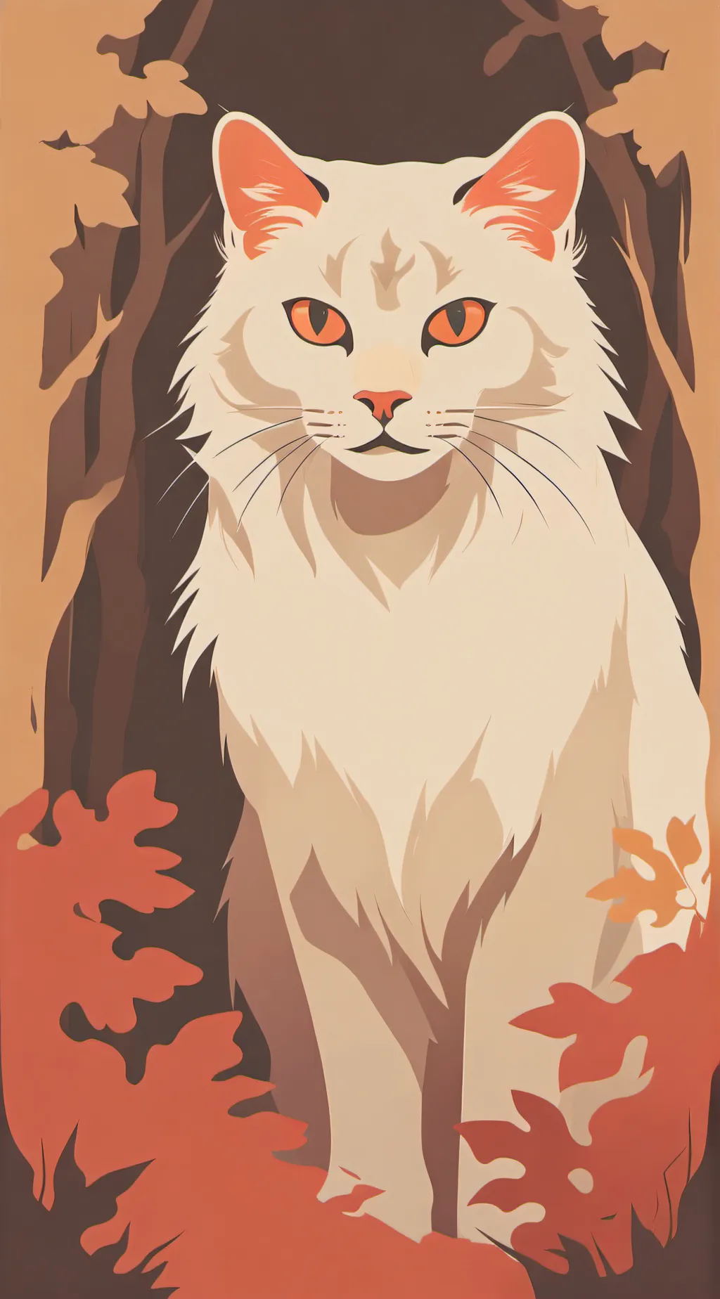 ai character: Creepy cat 🐱  background