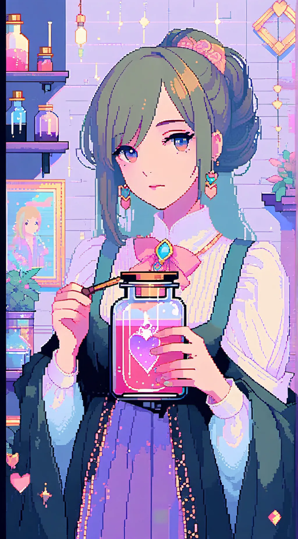 ai character: love potion  background