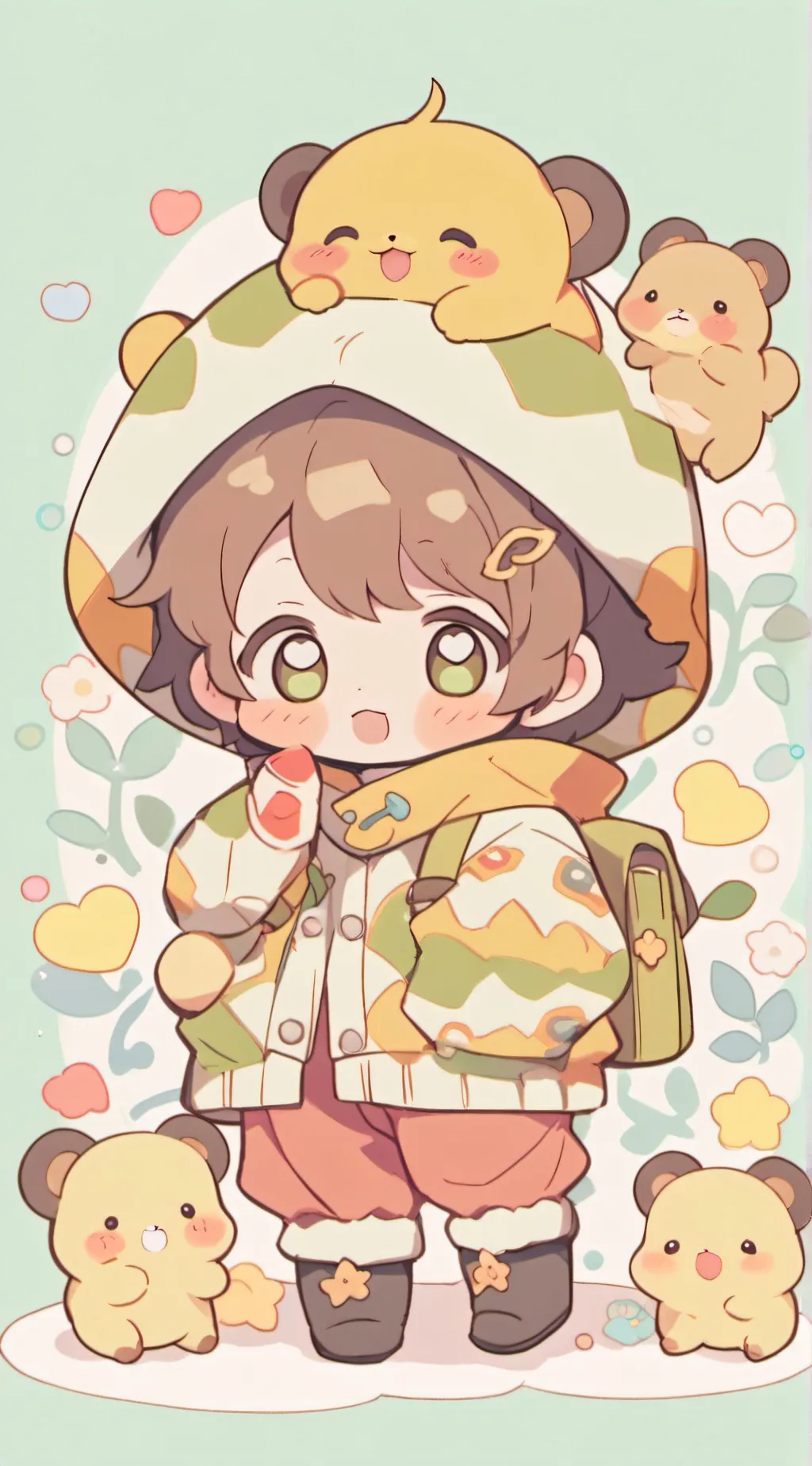 ai character: Little nuggie background