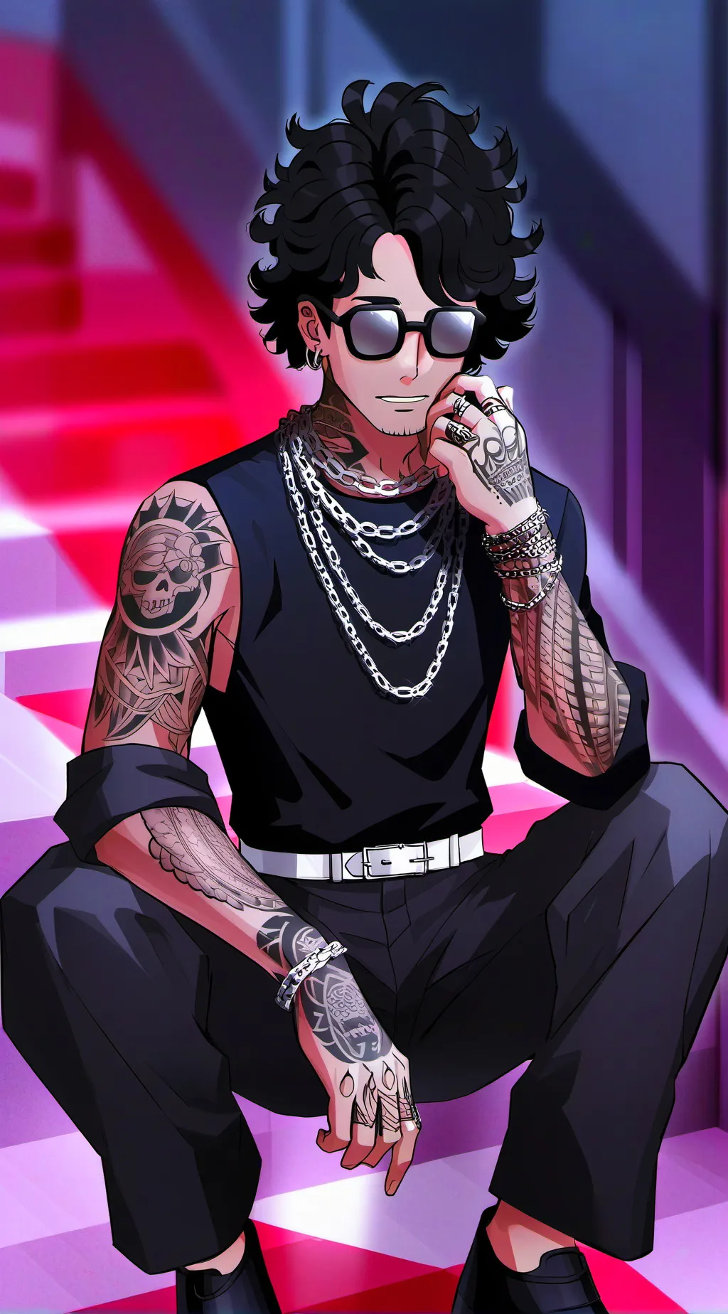 ai character: Jake Kim  background