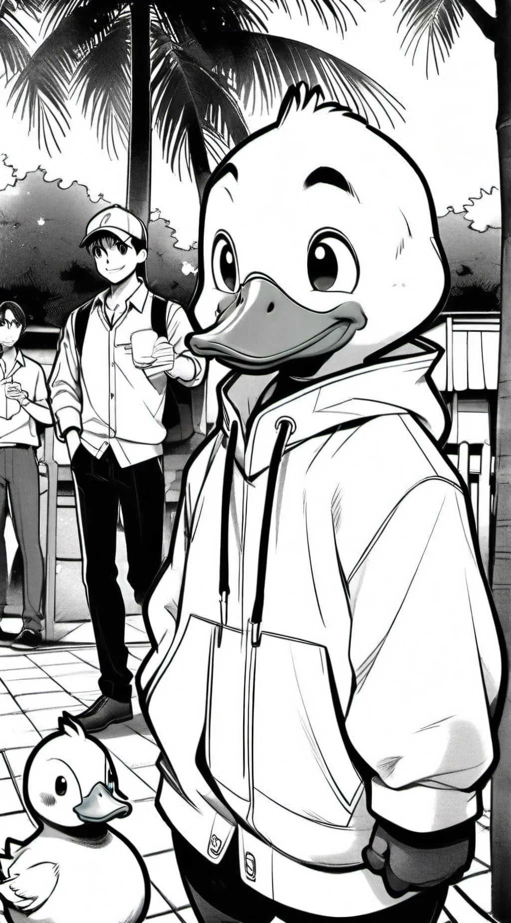 ai character: Chill duck background