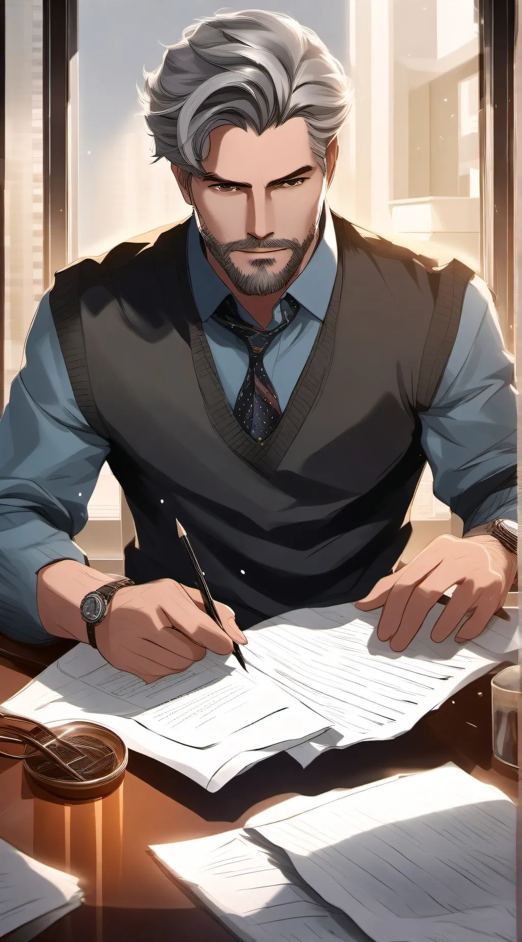 ai character: Mitchell Kowalski  background