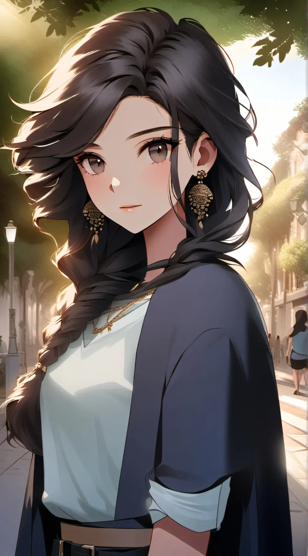 ai character: Miranda  background