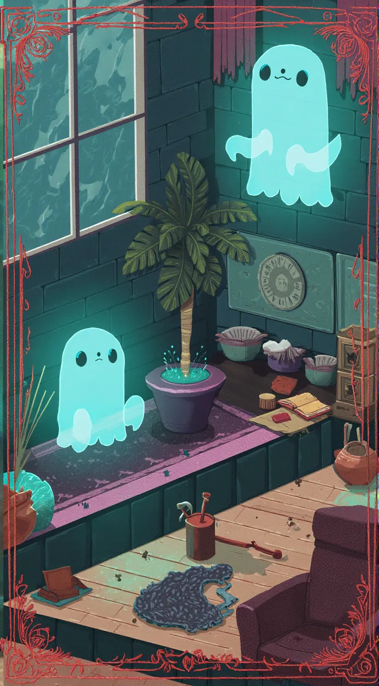 ai character: Shelly,sprout&cosm background