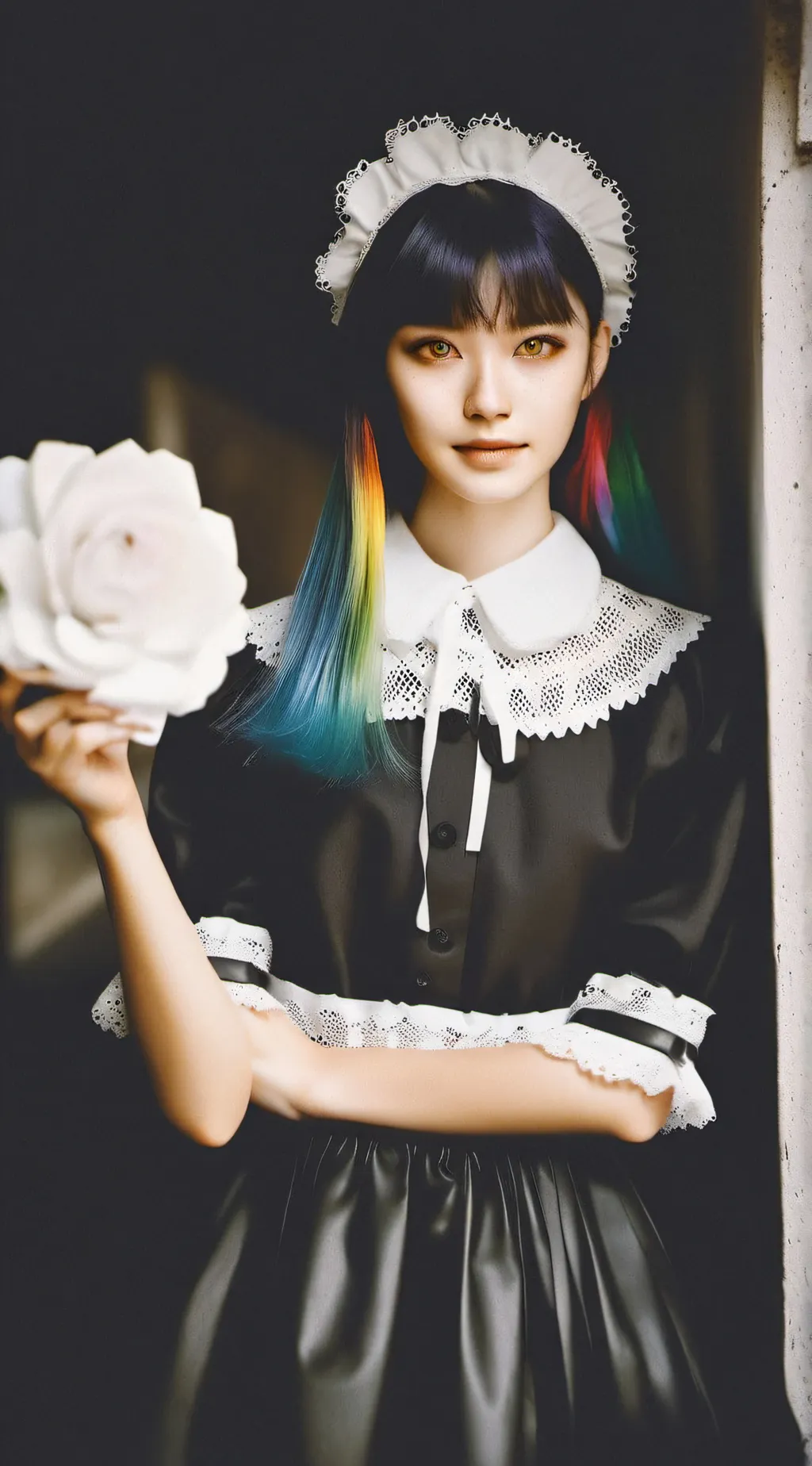 ai character: Maid dress background