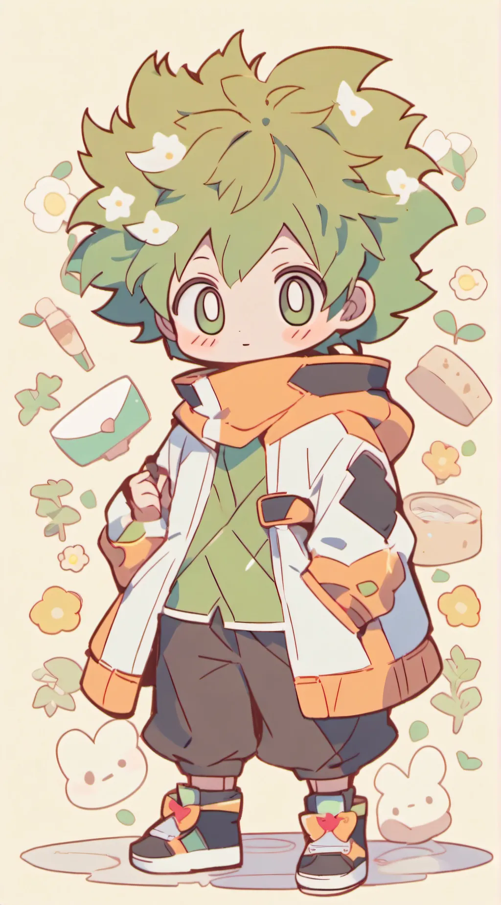 ai character: Deku background