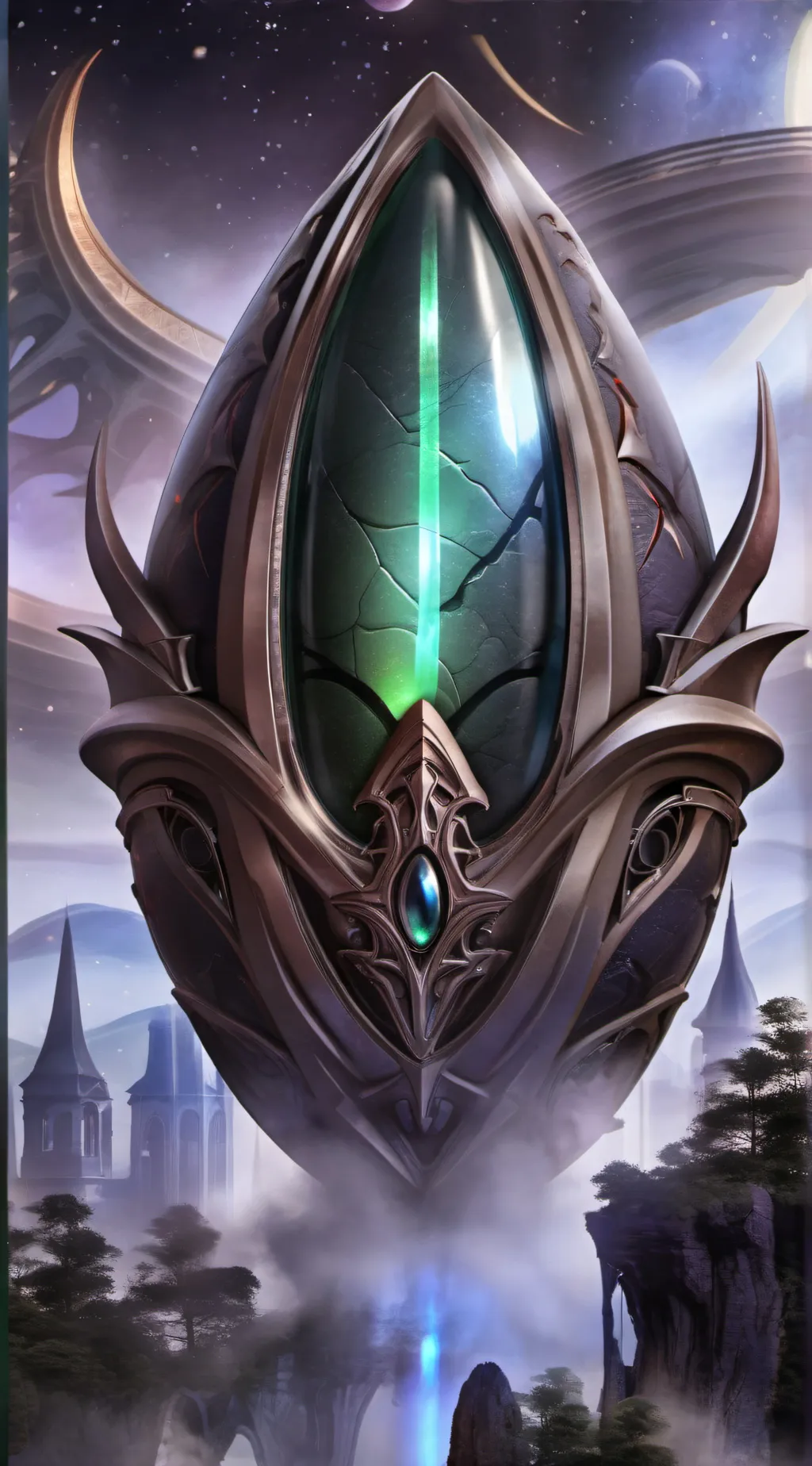 ai character: Alien egg background