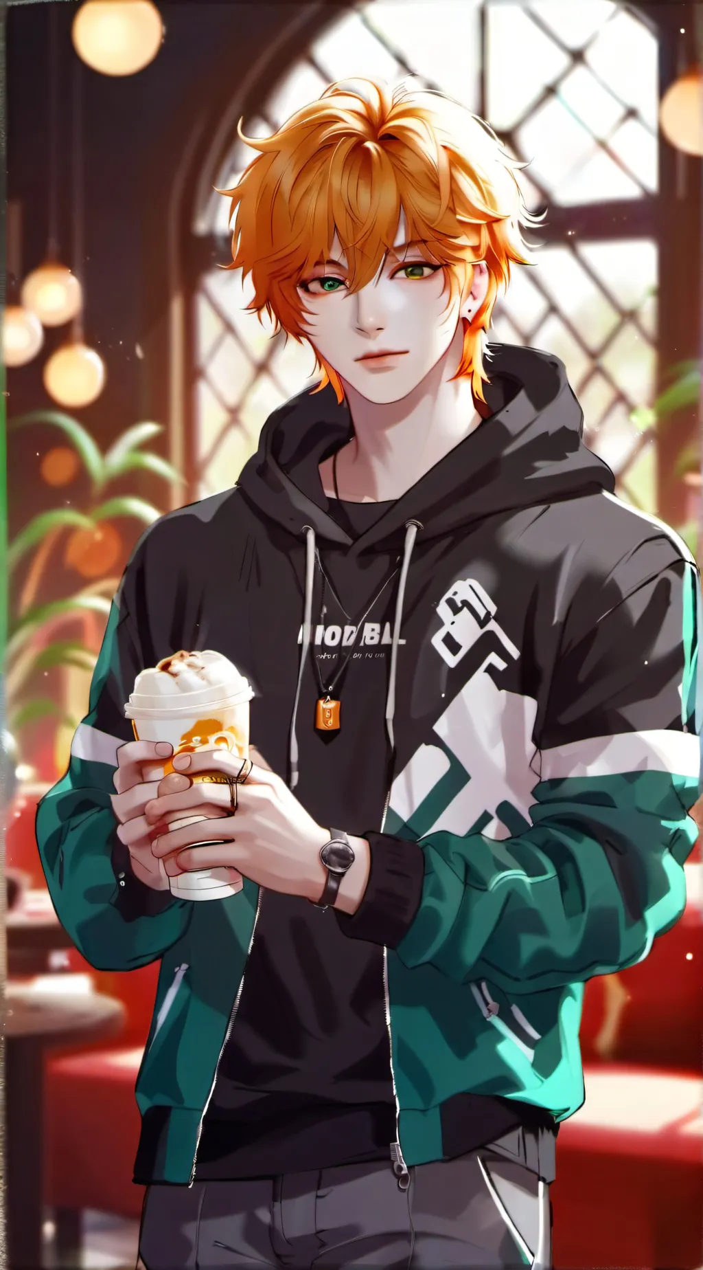 ai character: emerald (emra) background