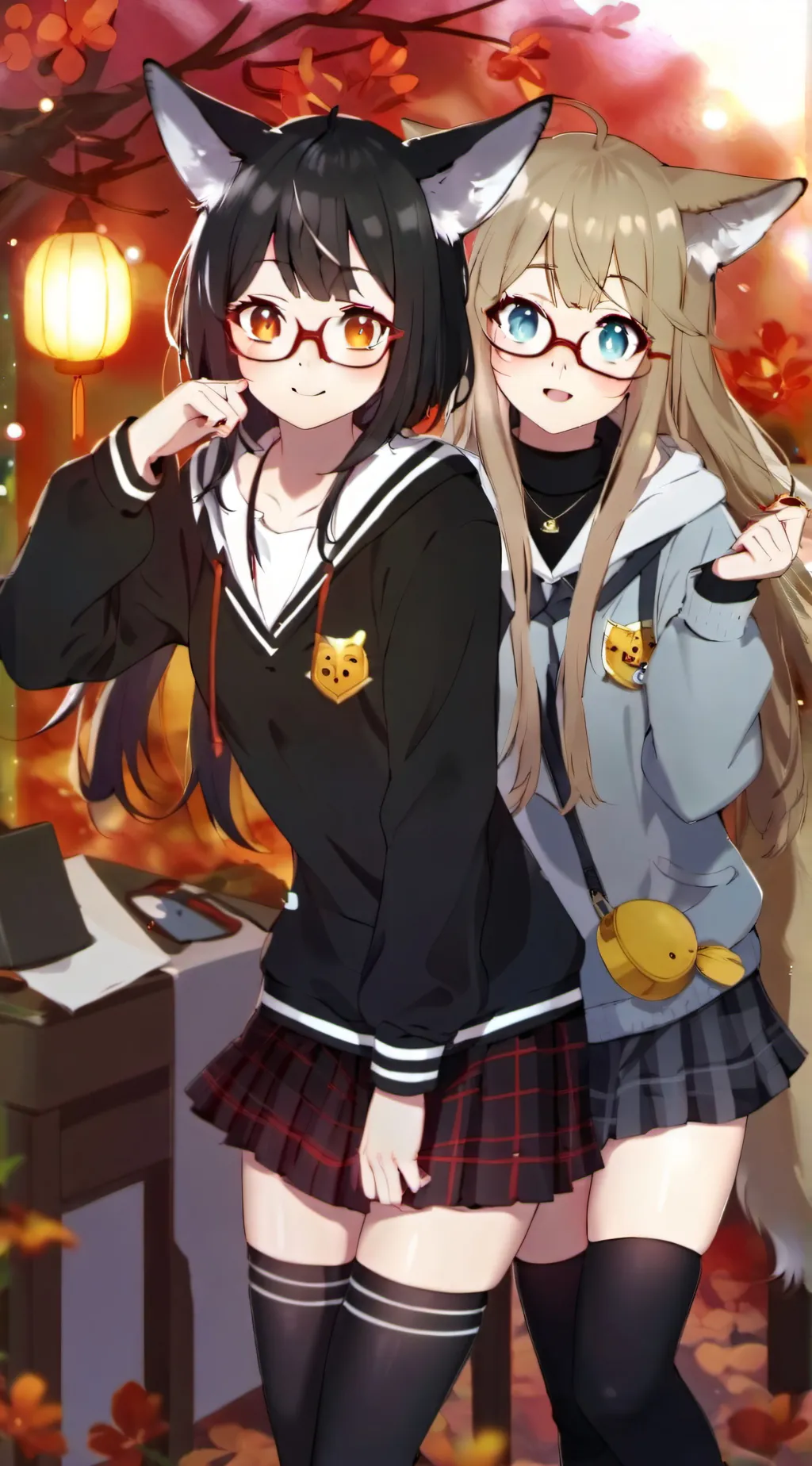 ai character: lily and crystal background