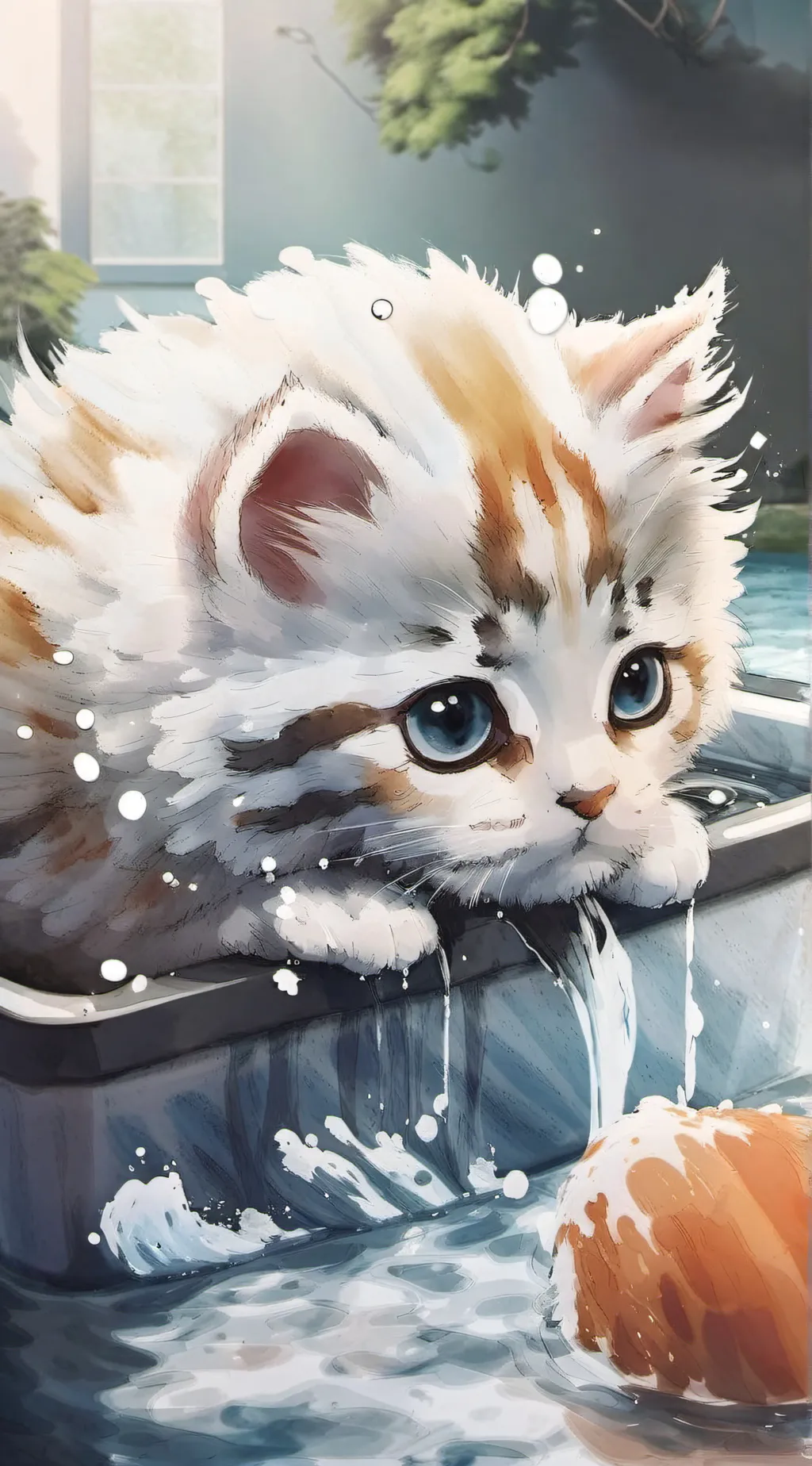 ai character: marshmallow  background