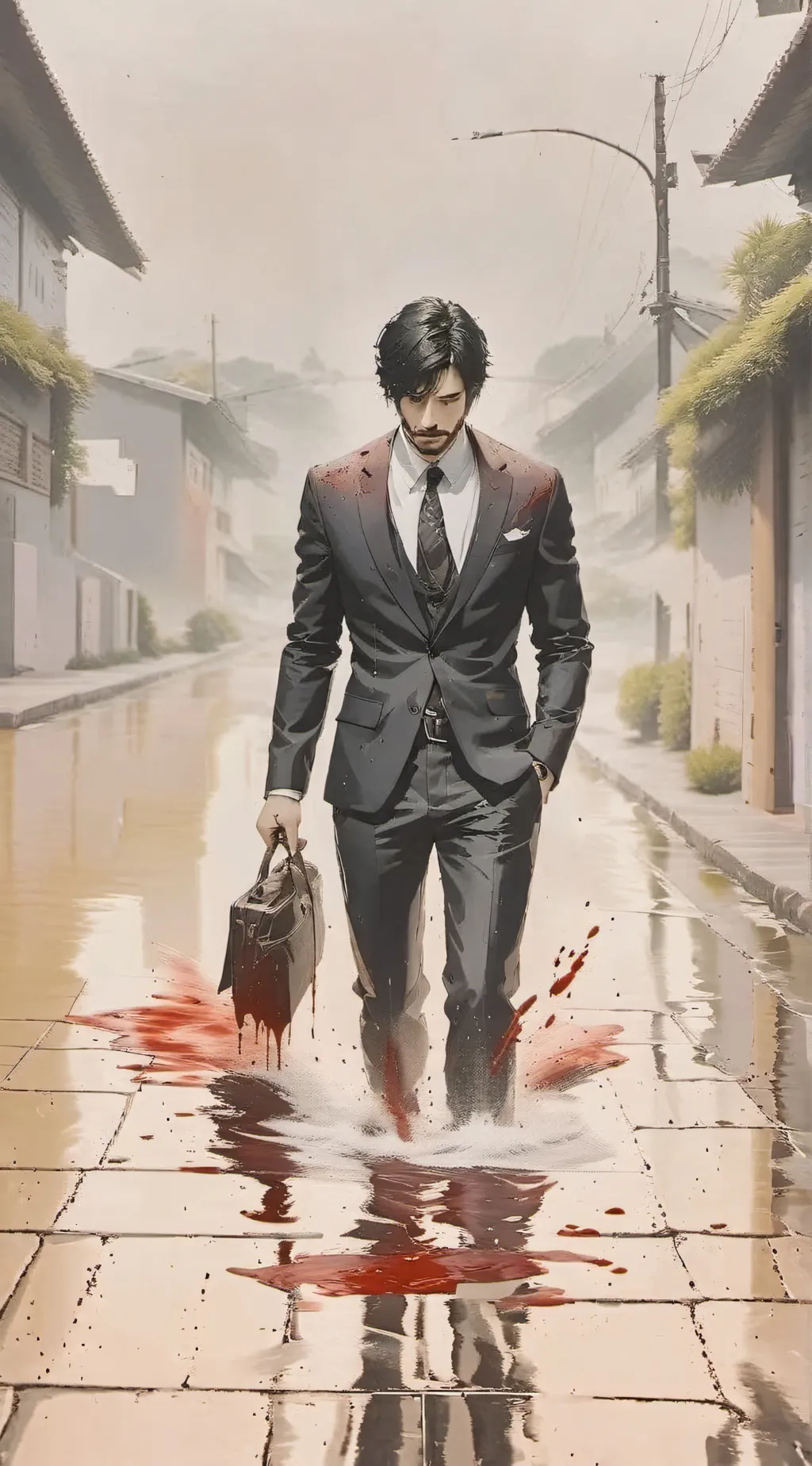 ai character: john wick vs them background