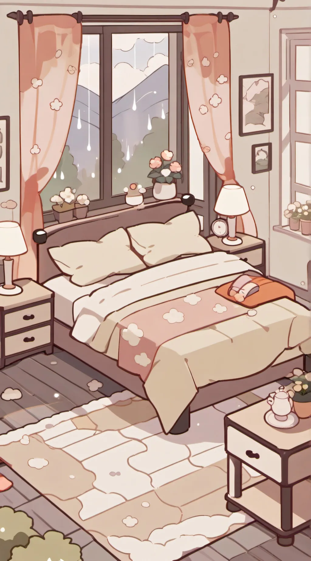 ai character: Mha sleepover background