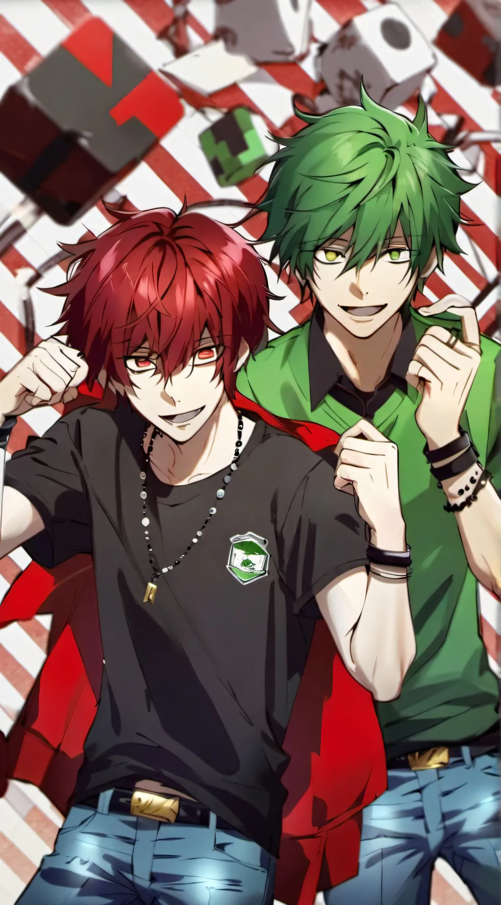 ai character: Ethan and Elias. background