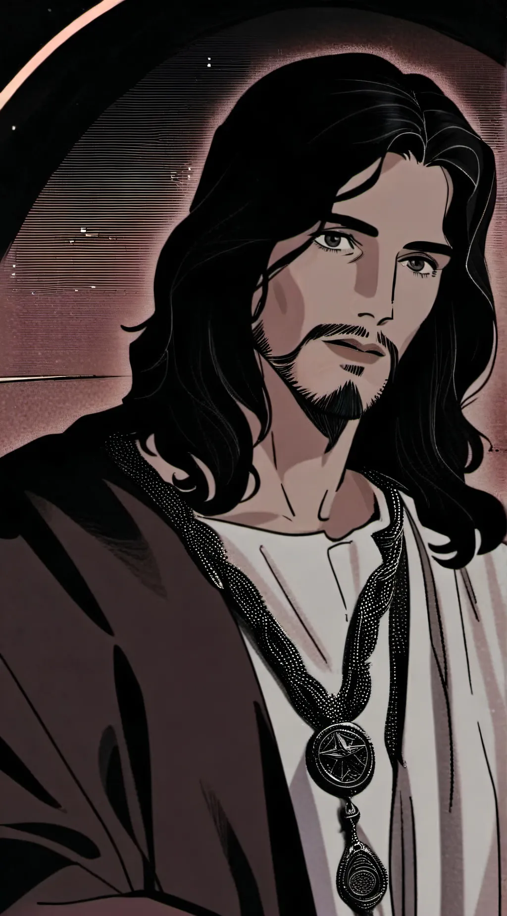 ai character: Jesus background