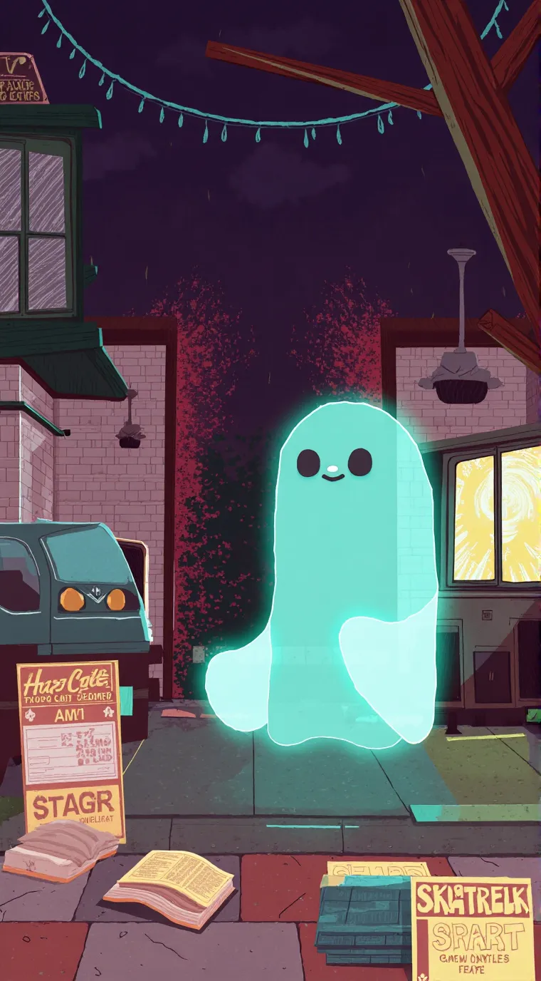 ai character: ghost background