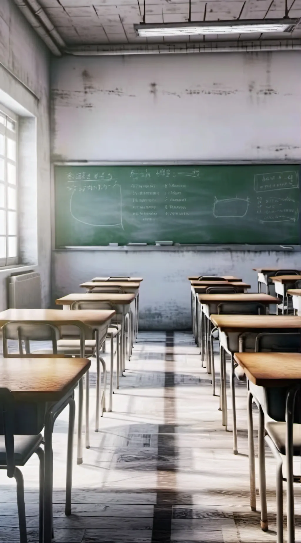 ai character: new class room  background