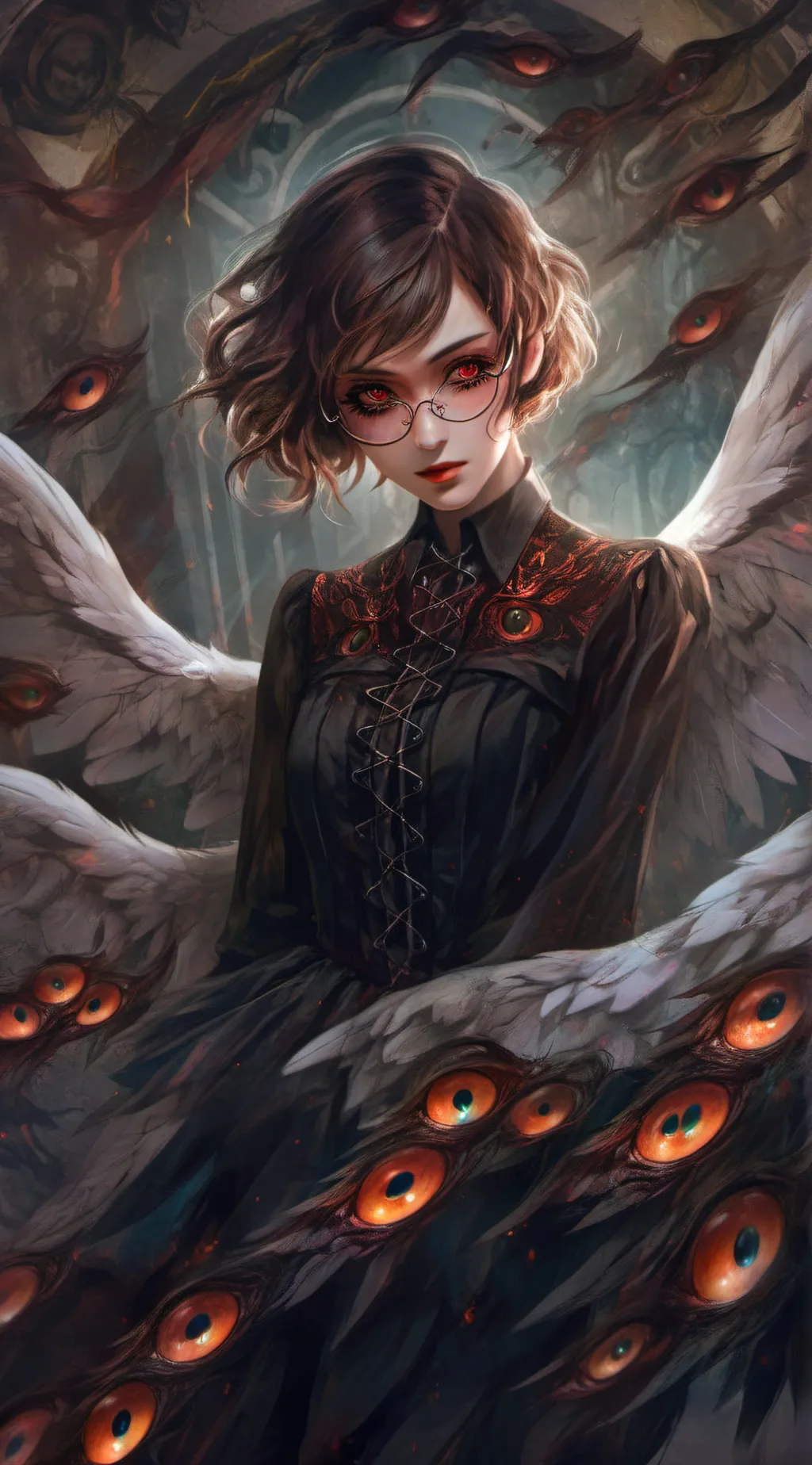 ai character: Luci the angel background