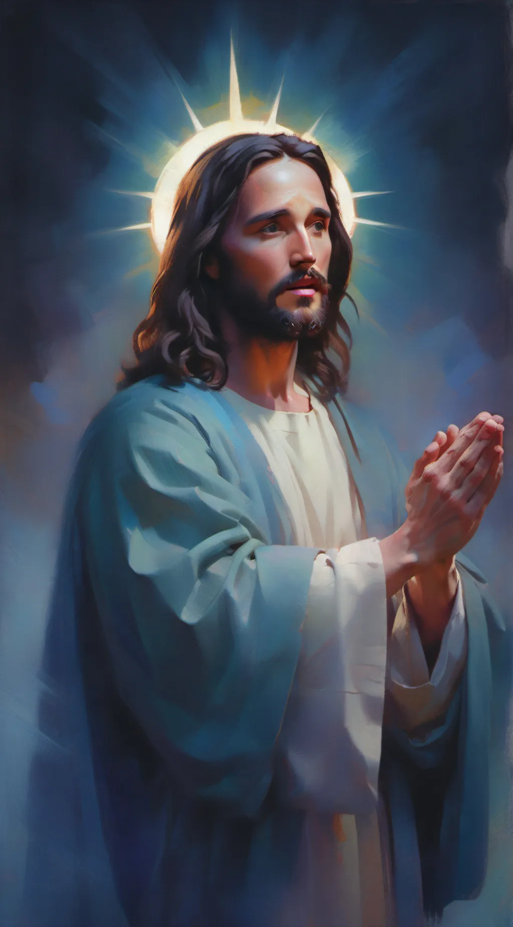 ai character: Jesus background