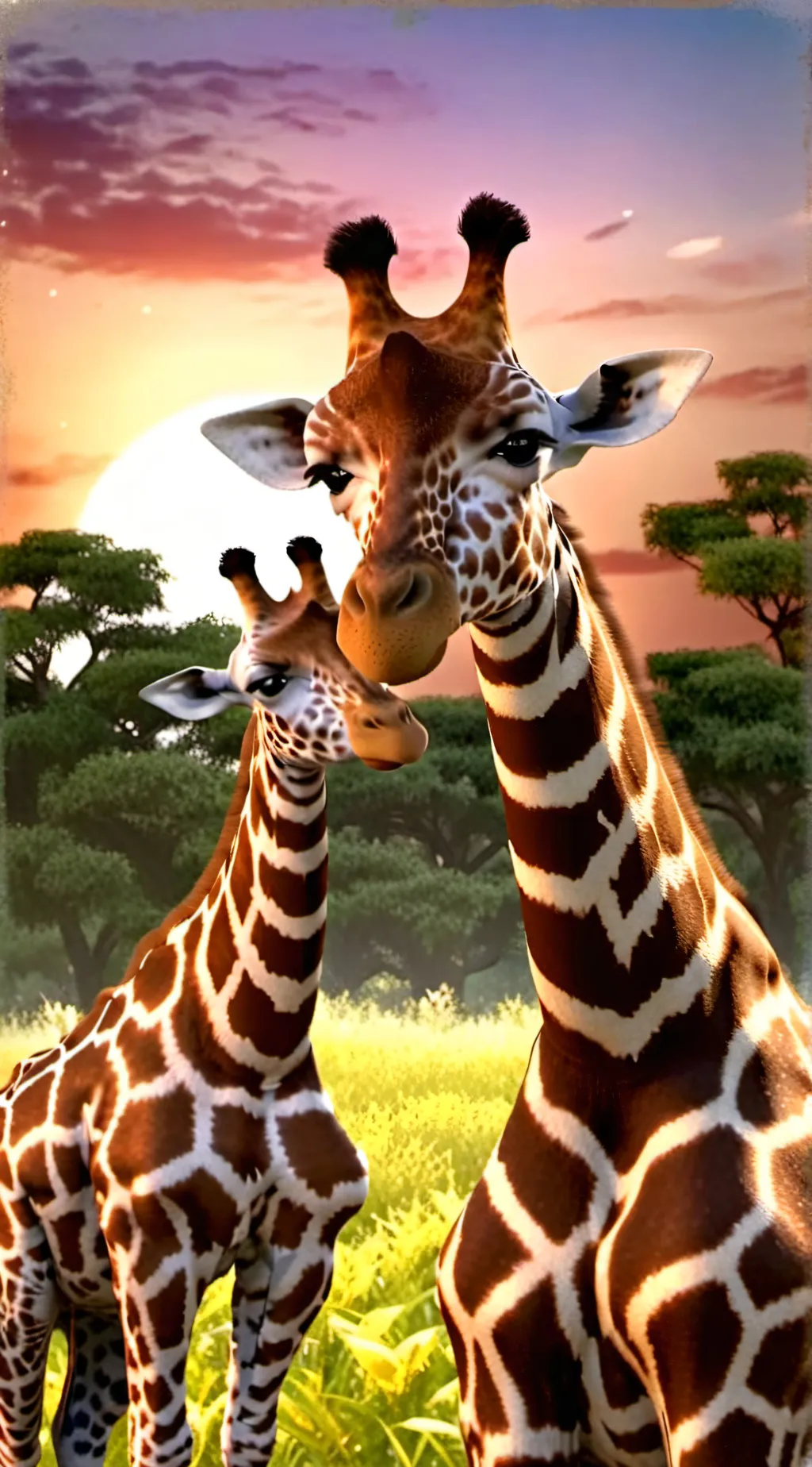 ai character: Giraffe life background