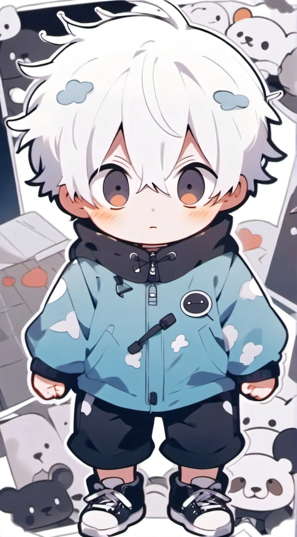 ai character: Baby Theo  background