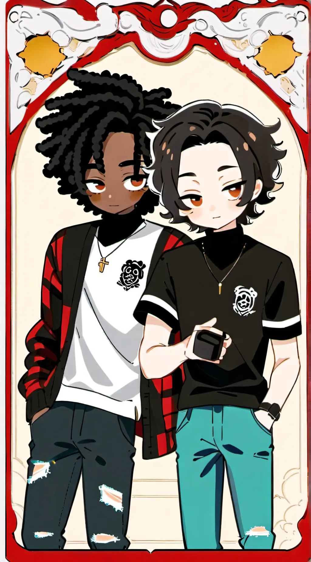 ai character: Nate & Evan background