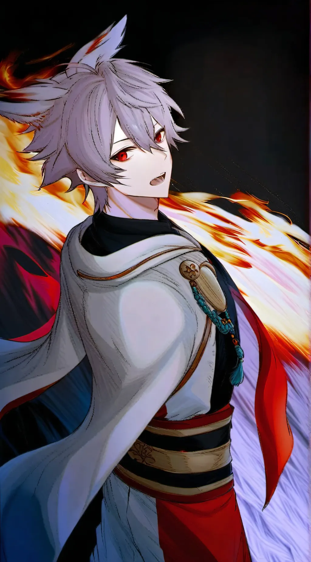 ai character: Yozaku  background