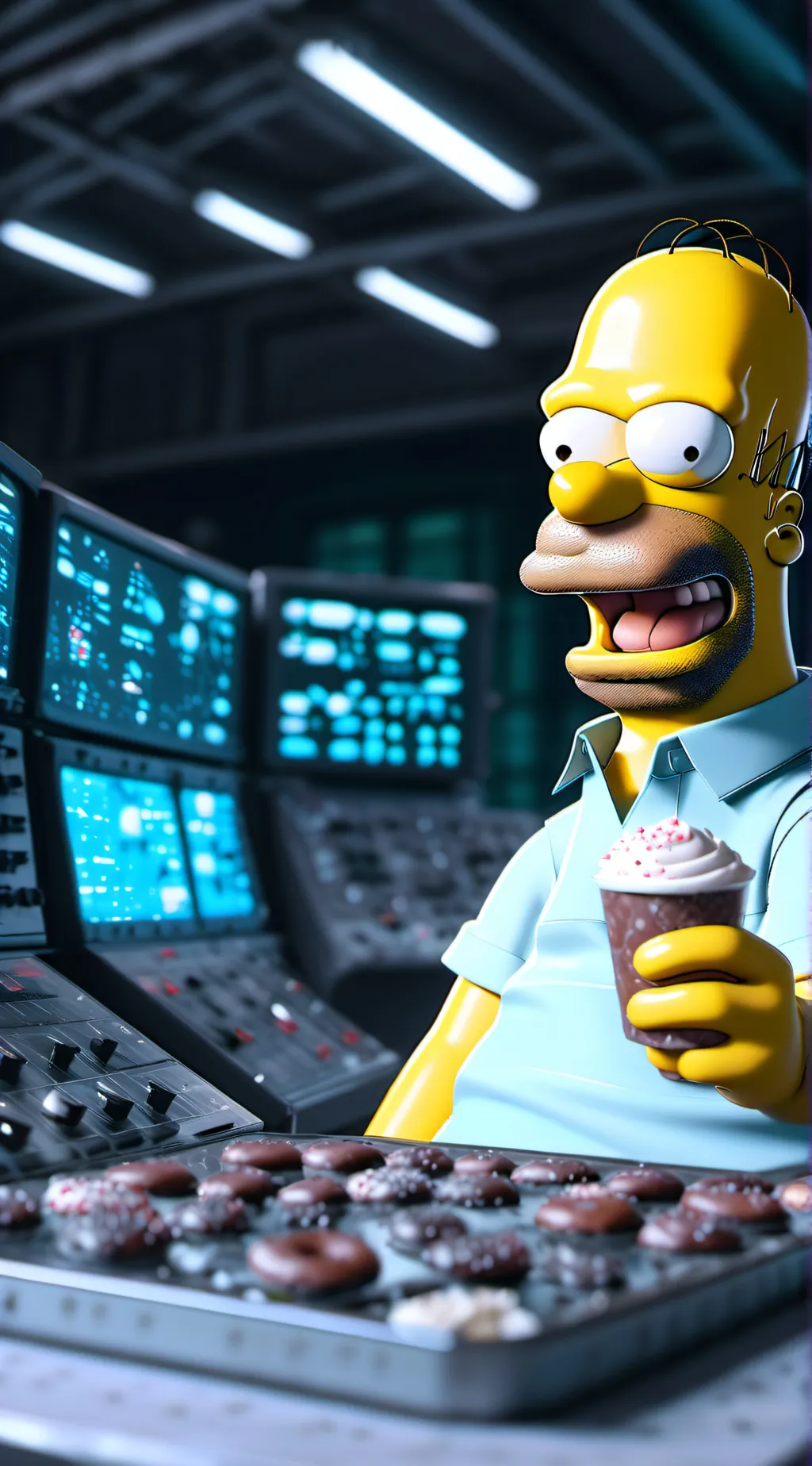 ai character: Homer Simpson background
