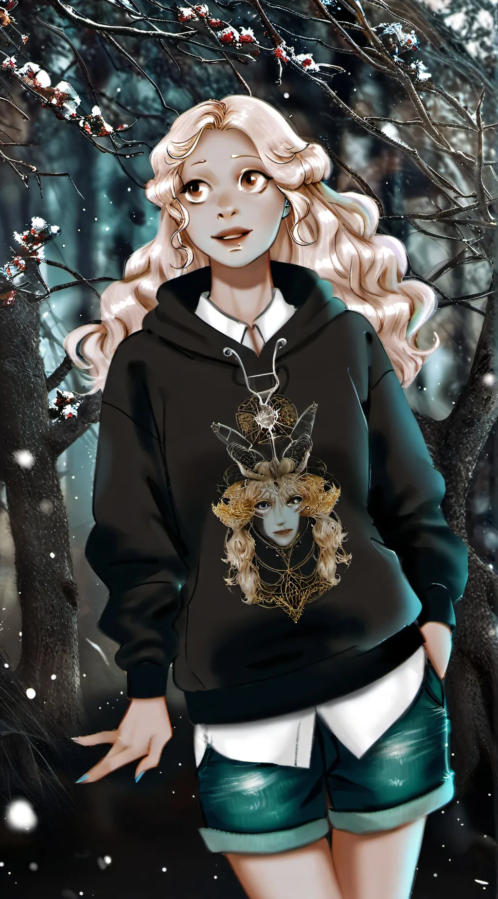 ai character: Autumn  background